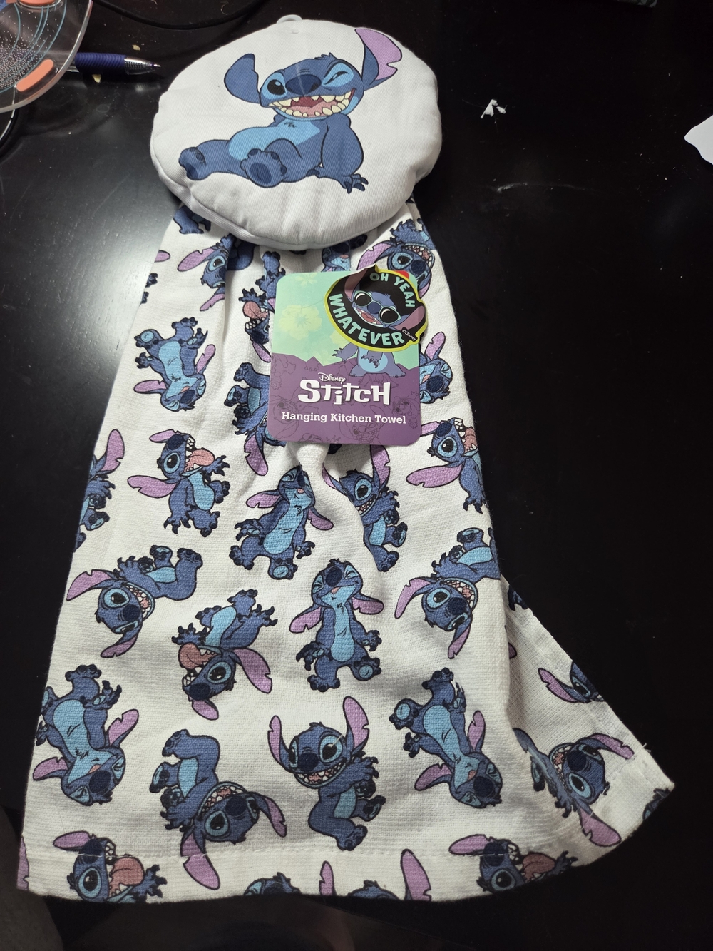 Disney Stitch Blue Hanging Kitchen Towel Nwt
